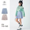 【ベルメゾン】ハートワッペン付きチェックタックスカート 【子供服】