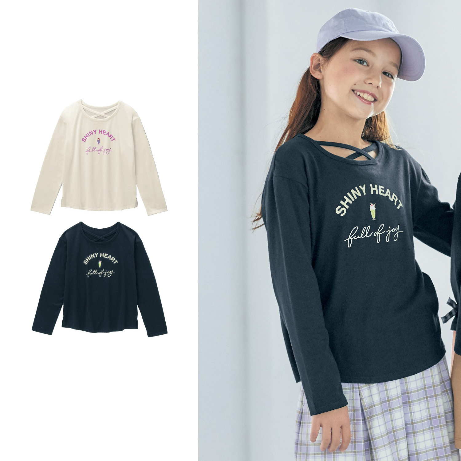 クロスチョーカー風長袖tシャツ 子供服 女の子 の通販 ベルメゾン 通販のベルメゾンネット クロスチョーカー風長袖tシャツ 子供服 女の子 の通販 ベルメゾン 通販のベルメゾンネット