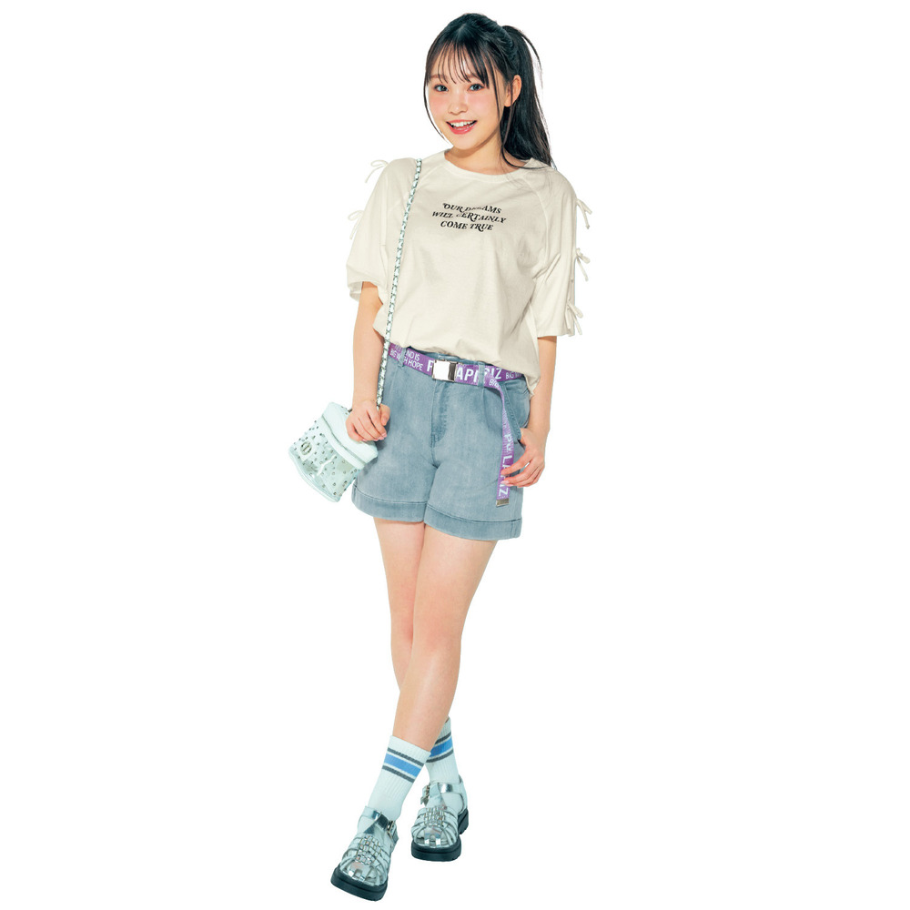 【パペル ラピス/Papel lapiz】ロゴベルト付きショートパンツ(ウエスト調節可) 【子供服】