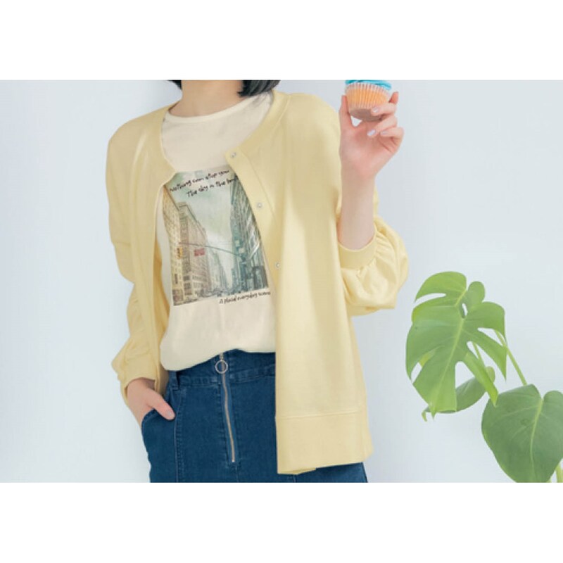 袖ボリュームカーディガン＆フォトプリントＴシャツセット【子供服】【女の子】の通販｜ベルメゾン(パペル ラピス/Papel  lapiz)｜通販のベルメゾンネット