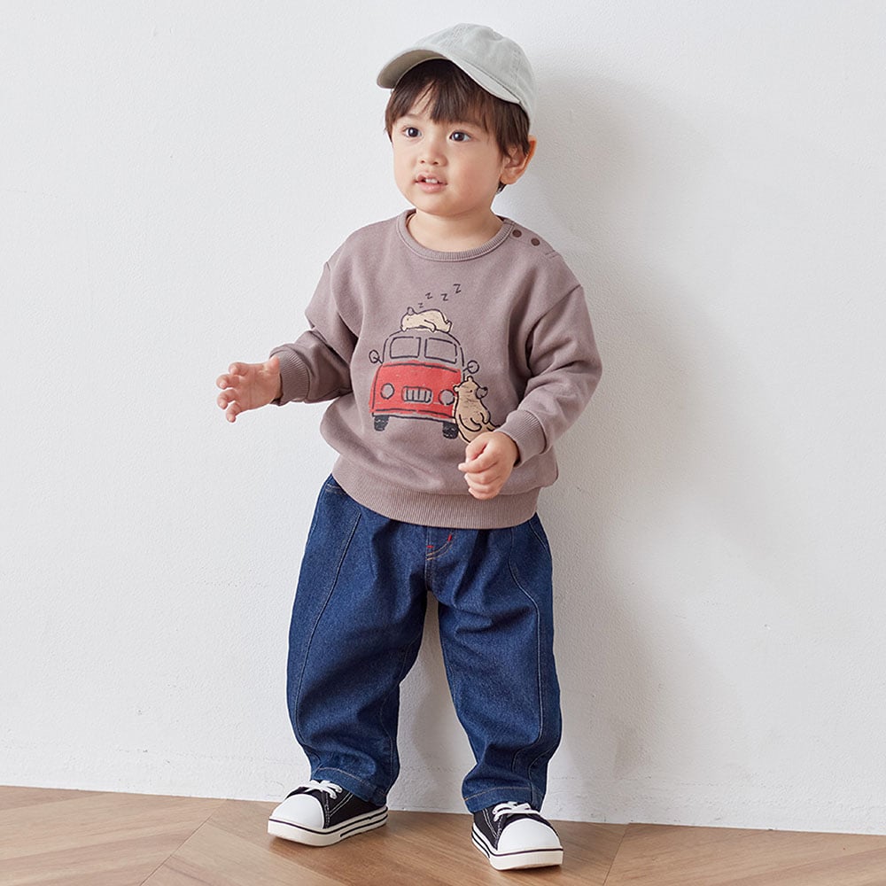 ブラウン／モデル身長84.0cm・80サイズ着用・体重11.8kg