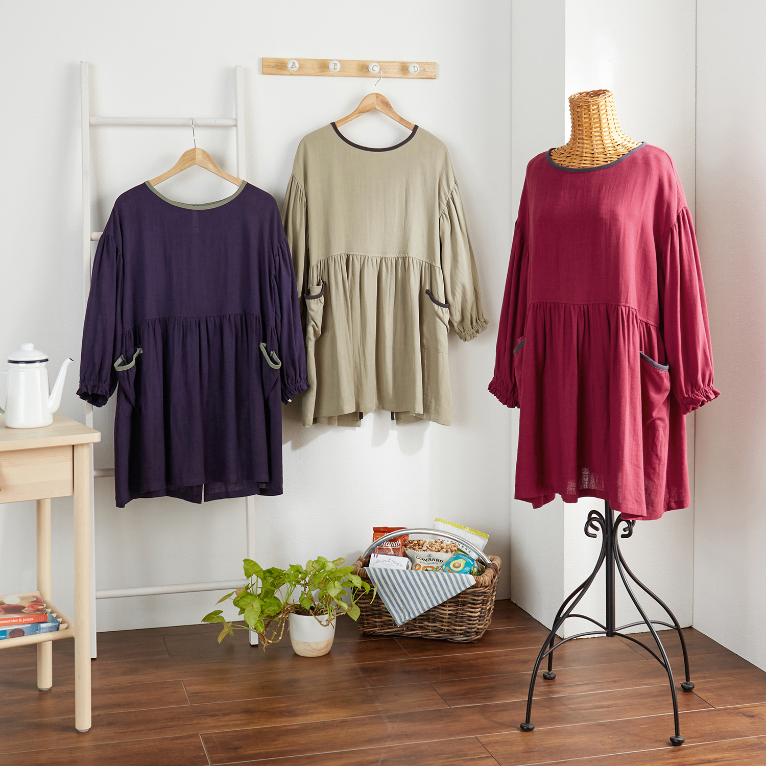 普段着のように着られるおしゃれ割烹着 通販のベルメゾンネット 普段着のように着られるおしゃれ割烹着 通販のベルメゾンネット