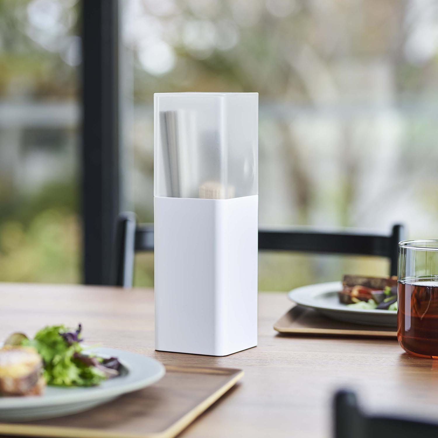 【タワー/tower】蓋付きカトラリースタンド 【タワー/tower】蓋付きカトラリースタンド