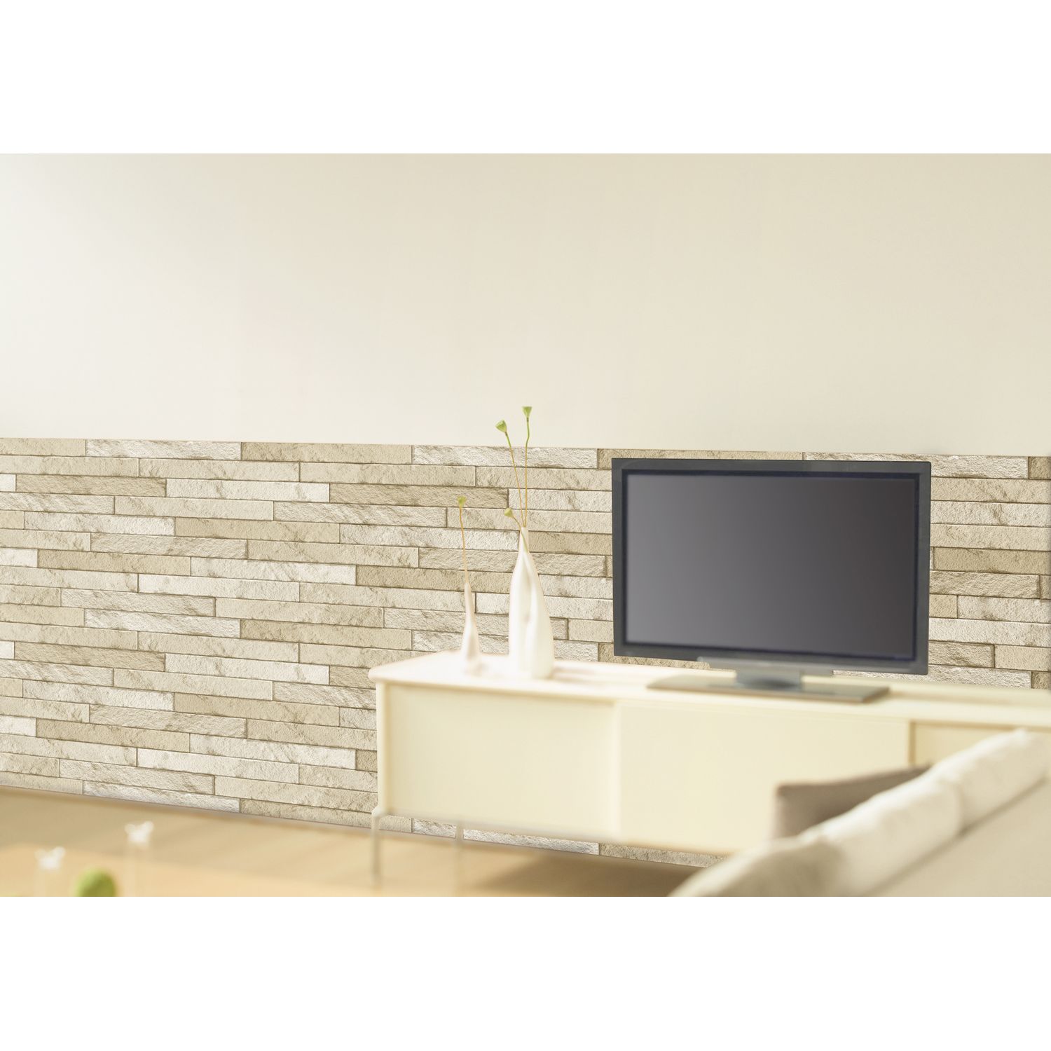 【ベルメゾン】壁紙の上から貼れる腰壁風壁紙シート [日本製]