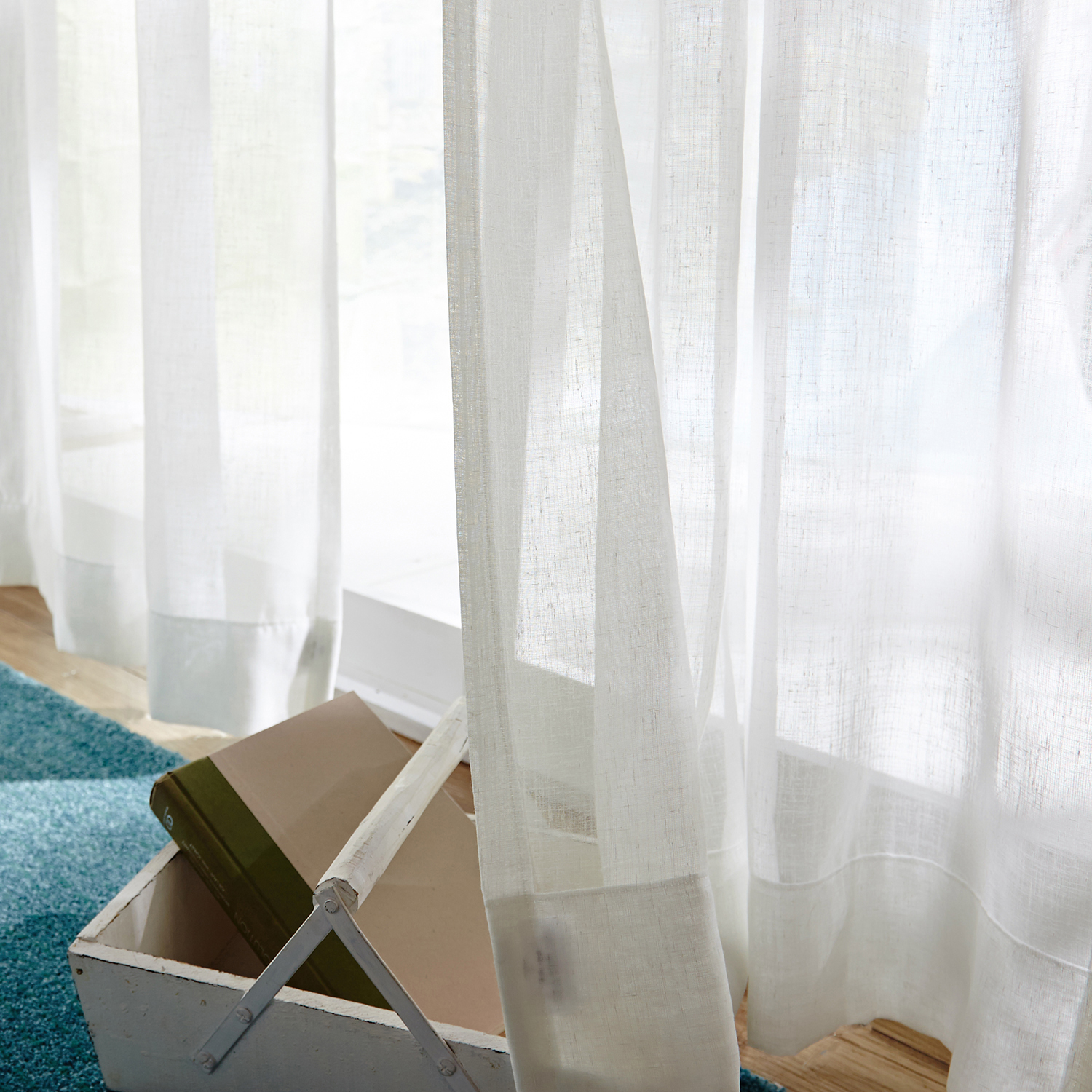 【ベルメゾン】【99サイズ】 ナチュラルなリネン調生地の防炎ボイルカーテン 【ベルメゾン】【99サイズ】 ナチュラルなリネン調生地の防炎ボイルカーテン