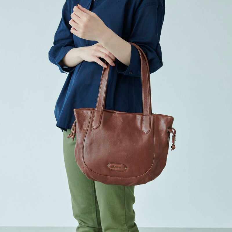 牛革巾着トートバッグ［日本製］／「ナフカ」シリーズ（トートバッグ  