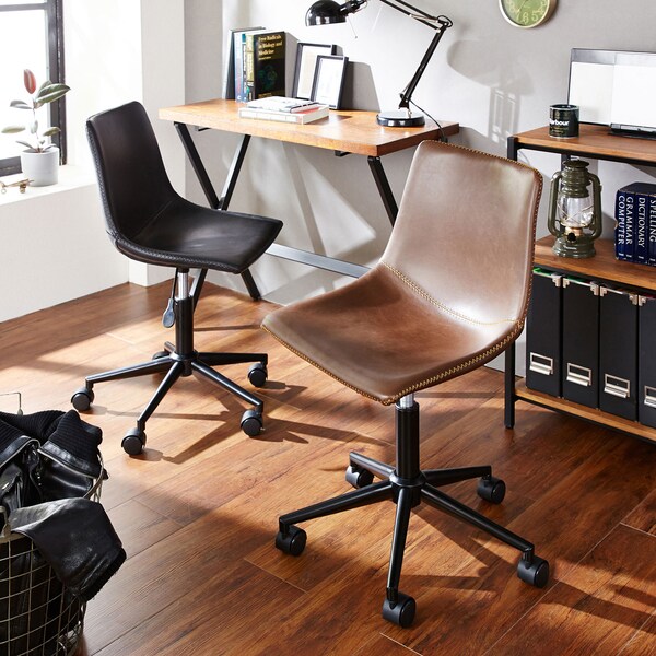 【ベルメゾン】合皮のスクエアフォルムワークチェア