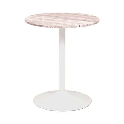 エイジング木目天板の円形カフェテーブル ＜径60cm＞