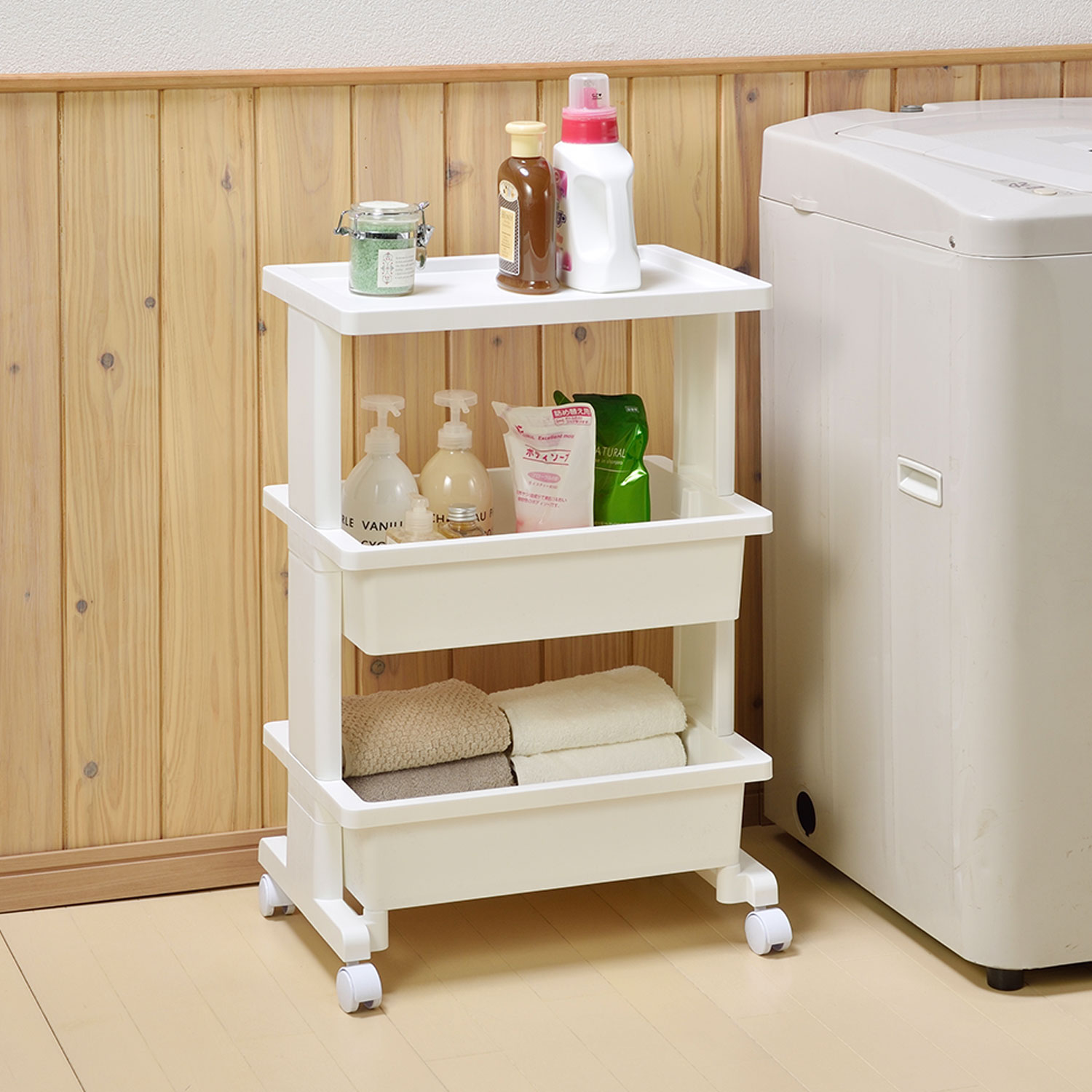 【ベルメゾン】キッチンやダイニングで使いやすいテーブルワゴン