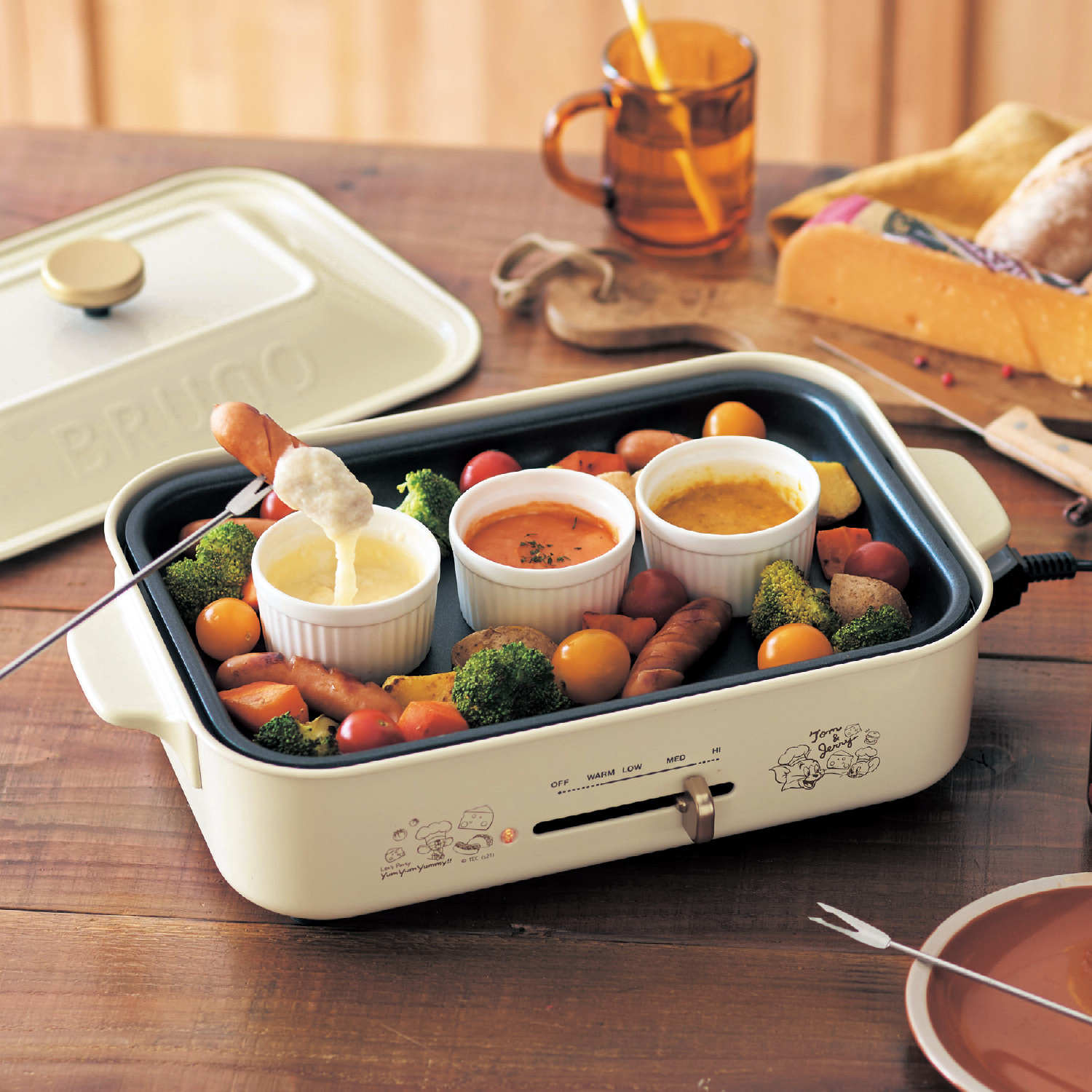 【トムとジェリー/TOM and JERRY】コンパクトホットプレート/BRUNO「トムとジェリー」