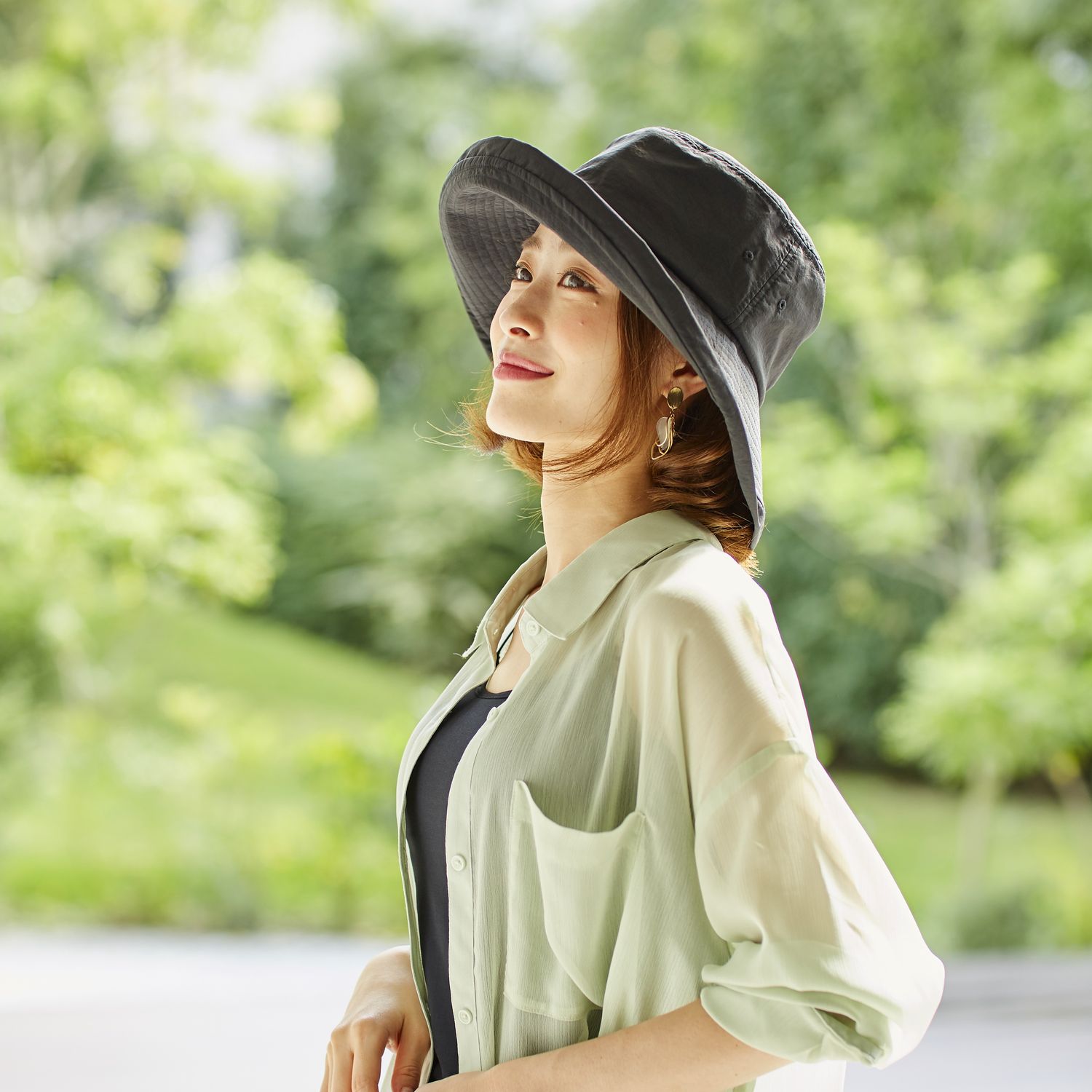 【ベルメゾン】コンパクトにたためるサファリ風ハット 【UV】【撥水】