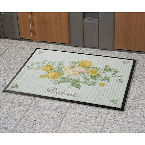 画家ルドゥーテのデザインの泥落とし玄関マット