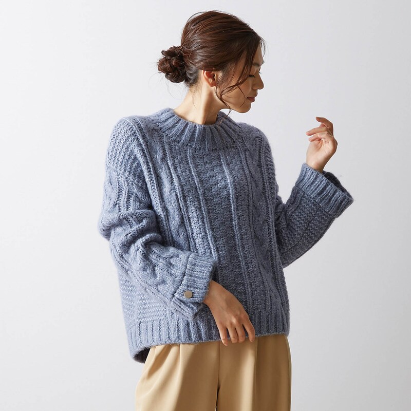 ミドルゲージアラン柄編みニット スタイルノート Stylenote 通販のベルメゾンネット