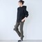 モデル身長170cm／M・股下68cm　※写真は撮影用のため、股下+7cmになります。