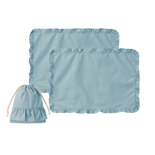 フリルデザインのナフキン２枚セット・巾着袋付き