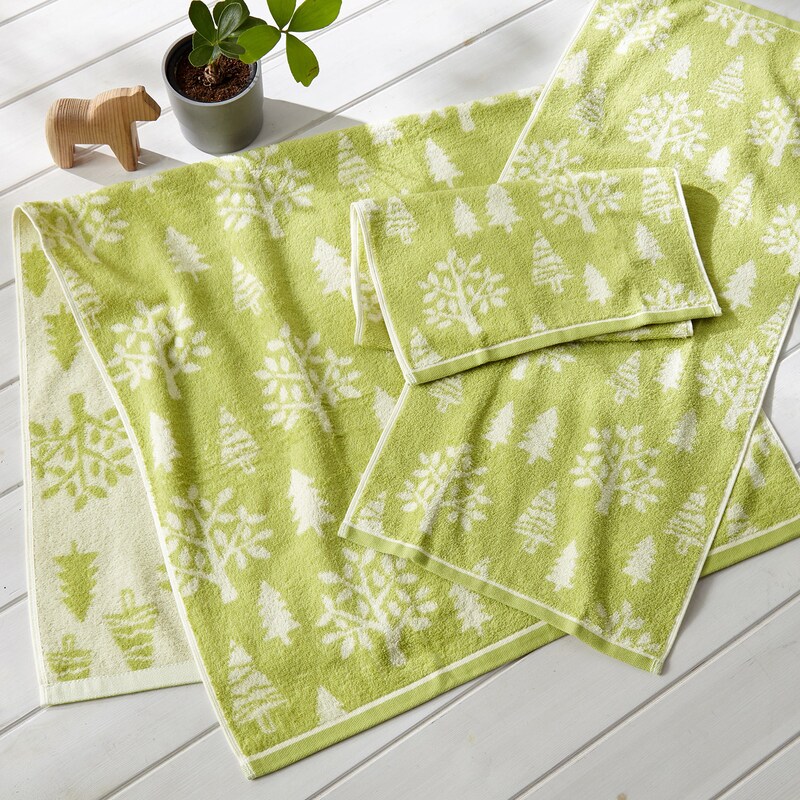 ツリー柄のタオル フェイスタオル２枚セット バスタオル１枚 通販のベルメゾンネット