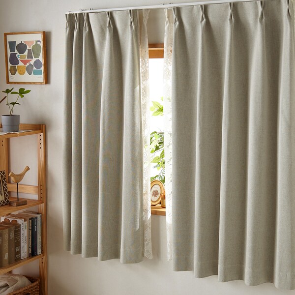 【BELLE MAISON DAYS】【幅120~160cm窓用】 絶妙なニュアンスカラーと生地感。綿混遮光・遮熱・形状記憶カーテン