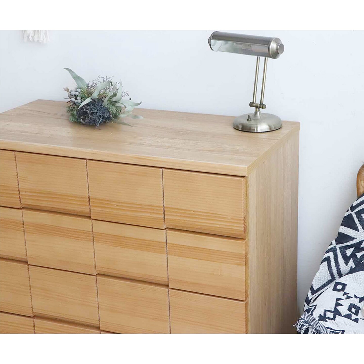 パイン材のリビングチェスト（ハイタイプ）（キャビネット/リビング