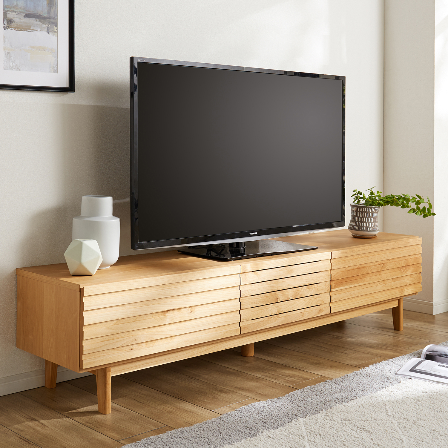 アルダー材の横桟テレビ台 通販のベルメゾンネット アルダー材の横桟テレビ台 通販のベルメゾンネット