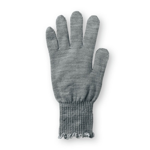 【まとめ買いでお得】 シルクとウール入りの薄手の２重編み手袋【カサつく冬の手に】
