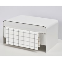 さびにくいステンレス取っ手は布巾かけにも◎/ピュアホワイト レギュラー幅44cm