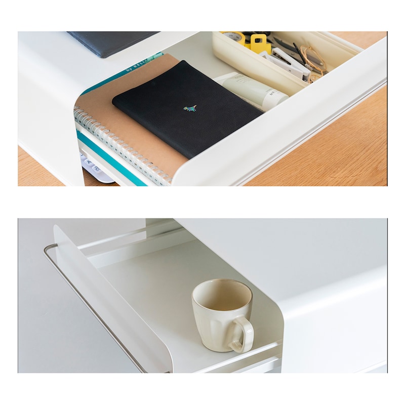 文具の収納にも　ピュアホワイト/ロー