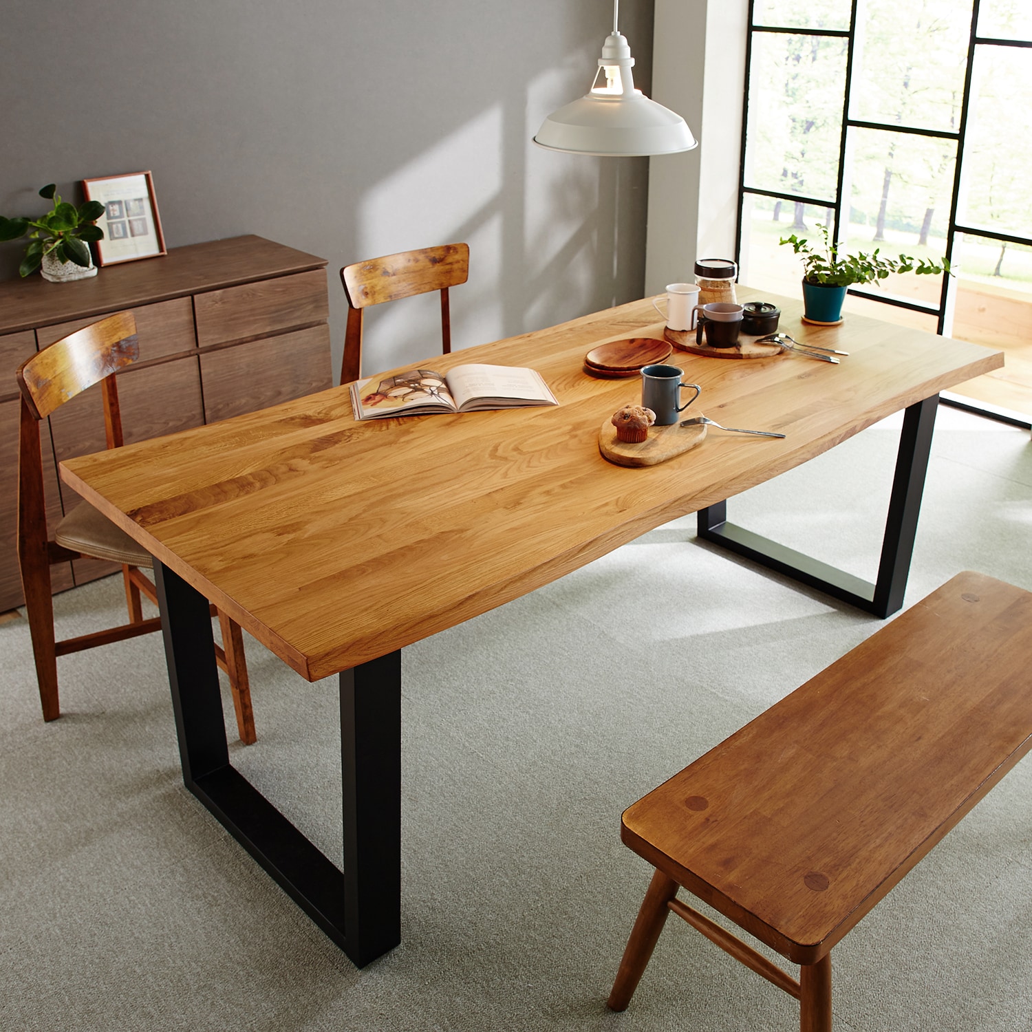 免税品購入 天然木材テーブル センターテーブル