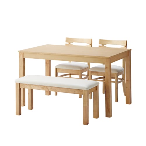 お部屋になじみやすいダイニングテーブルセット（4点セット） ＜4人用＞