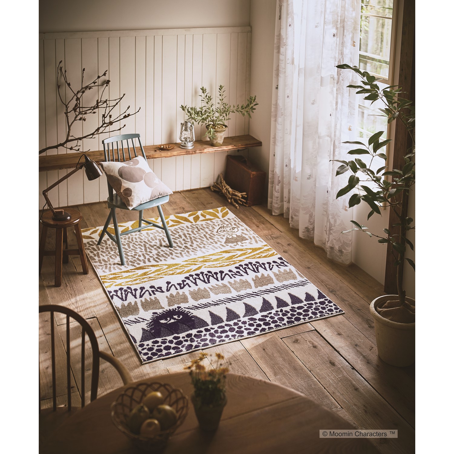 【ムーミン/MOOMIN】防ダニ加工付きエリアラグ・ボタニス「ムーミン」 【ムーミン/MOOMIN】防ダニ加工付きエリアラグ・ボタニス「ムーミン」