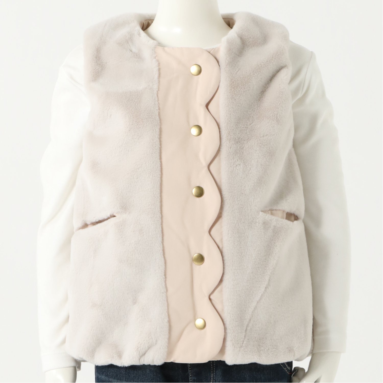 kitta オーガニックコットンファーベスト