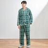 【ベルメゾン】メンズ フランネルフリースチェックプリントシャツパジャマ