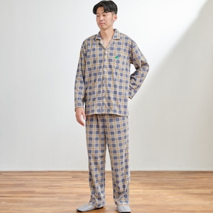 【ロゴス/LOGOS】メンズ LOGOS マイクロフリースチェックシャツパジャマ