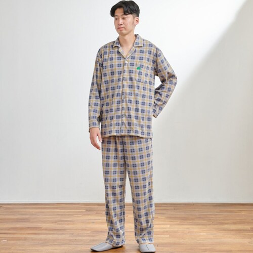 メンズ ＬＯＧＯＳ マイクロフリースチェックシャツパジャマ