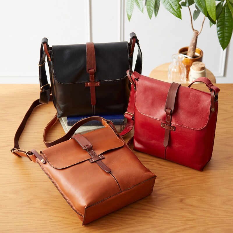 牛革カブセショルダーバッグ／サーチ［日本製］（ショルダーバッグ  