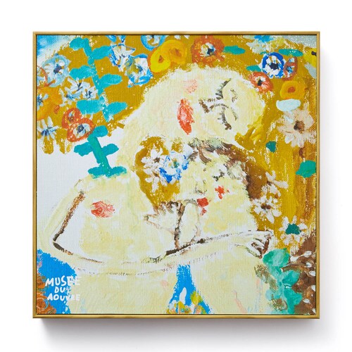 アーブル美術館のキャンバスアート「母子像」 ＜３０×３０ｃｍ＞