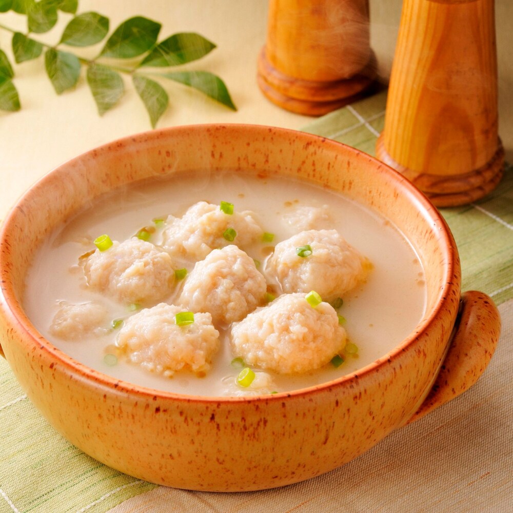 【ベルメゾン】みつせ鶏のふわふわだんごと白湯スープ 4袋