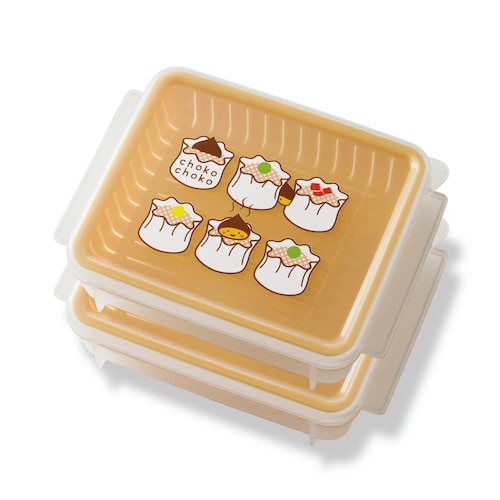 ご飯が美味しく保存できるすのこ付き保存容器２個セット「ちょこちょこ」【日本製】