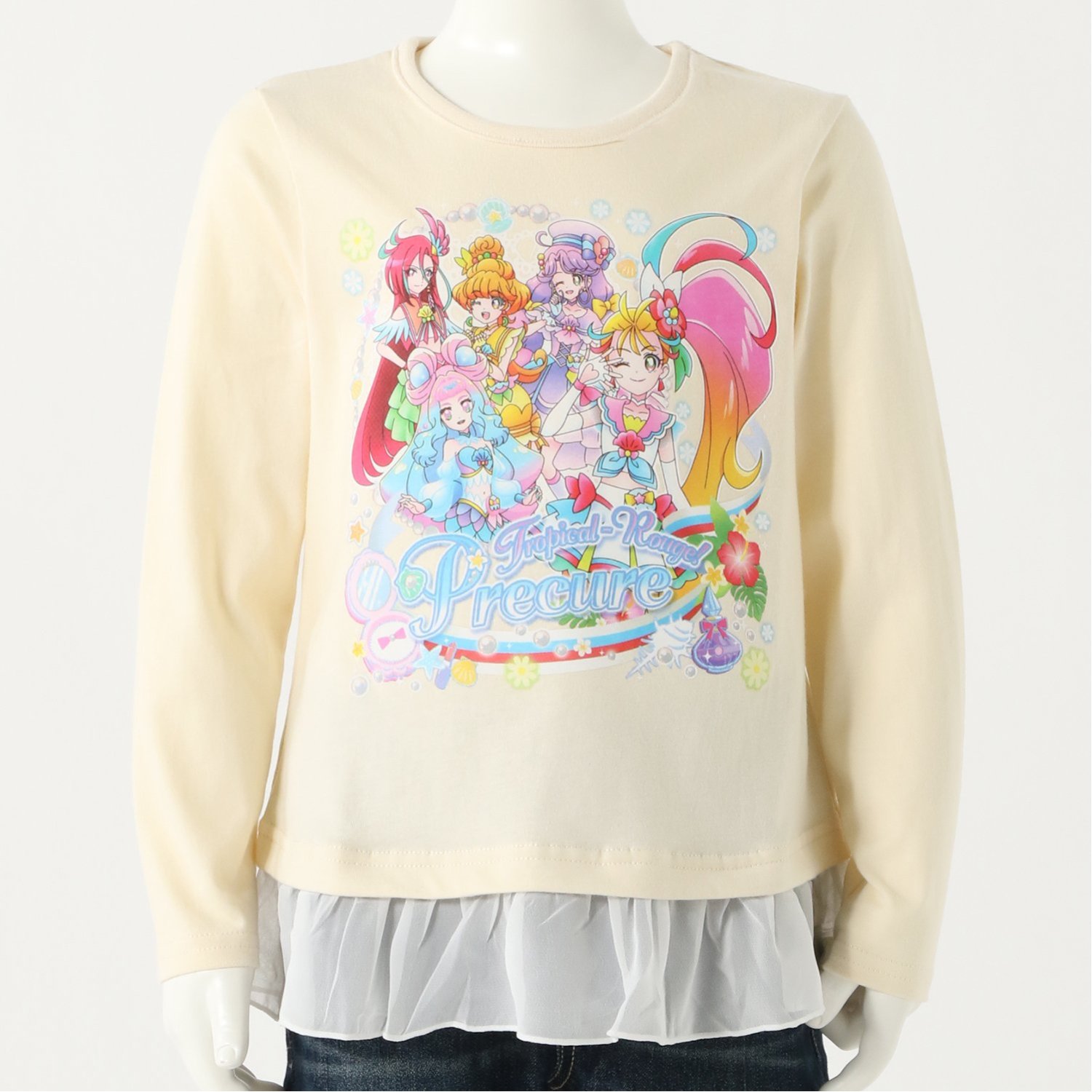 裾フリルプリント長袖ｔシャツ 女の子 子供服 プリキュア プリキュア 通販のベルメゾンネット