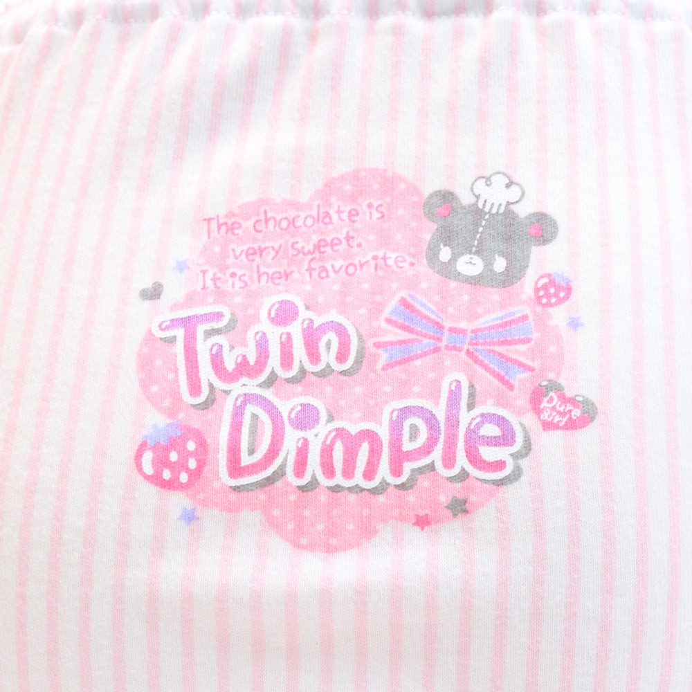 パープル＆ピンク（くまストライプ）