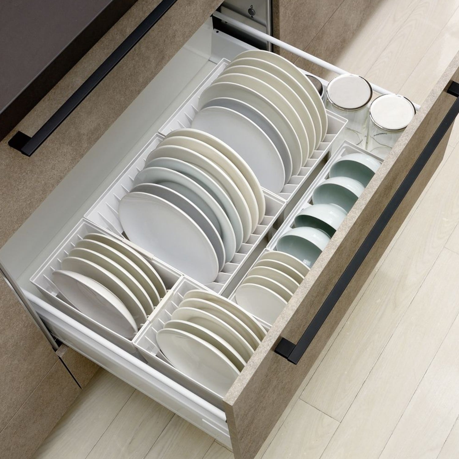 キッチンシンク下引き出し用食器収納ケース同サイズ２個セット［日本製