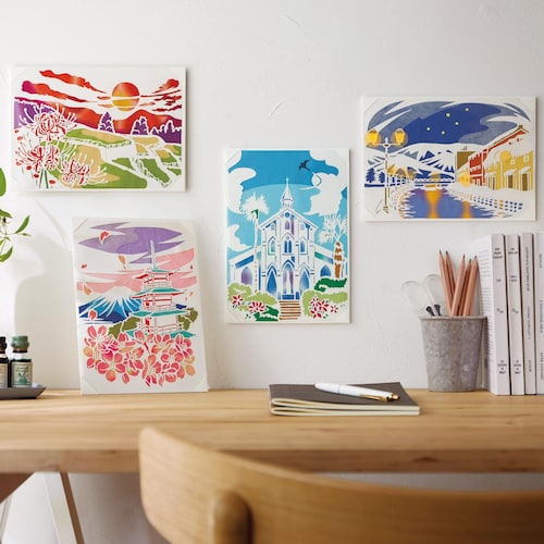 【定期お届け】 旅する気分で楽しむ白い切り絵手作りキット ：12回シリーズ