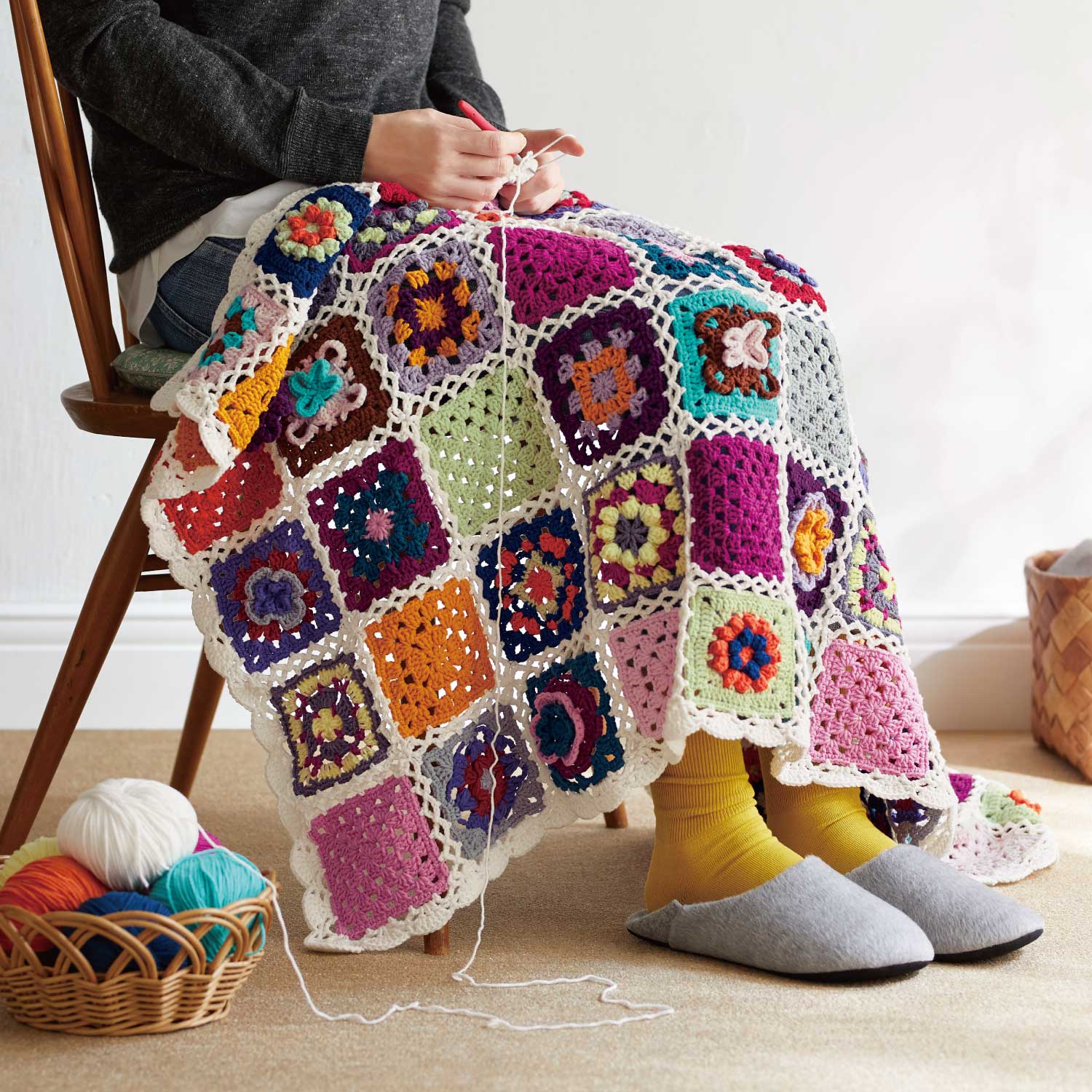 定期お届け つなげて楽しむレトロポップなモチーフ編み手作りキット 6回サイクルフリー くららぼ 通販のベルメゾンネット 定期お届け つなげて楽しむレトロポップなモチーフ編み手作りキット 6回サイクルフリー くららぼ 通販のベルメゾンネット