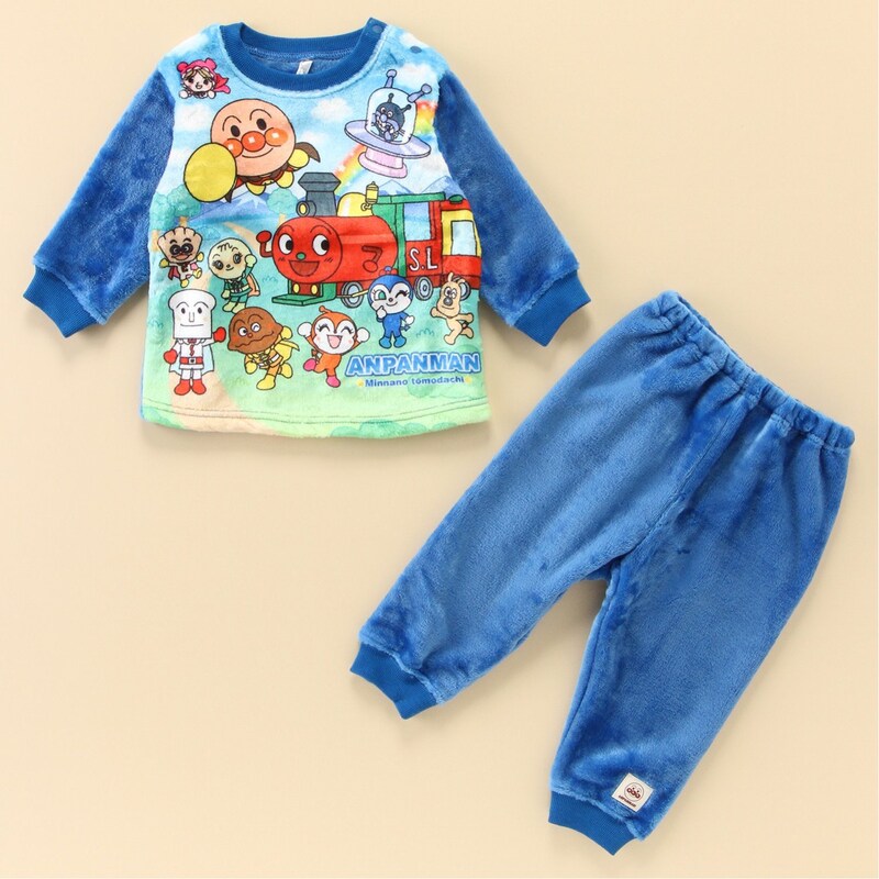 あったかフリースパネル長袖パジャマ 男の子 女の子 ベビー服 アンパンマン アンパンマン 通販のベルメゾンネット