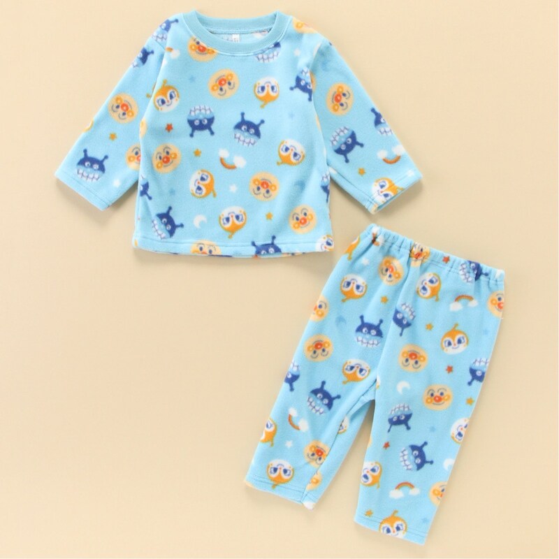 フリース総柄長袖パジャマ 男の子 女の子 ベビー服 アンパンマン アンパンマン 通販のベルメゾンネット