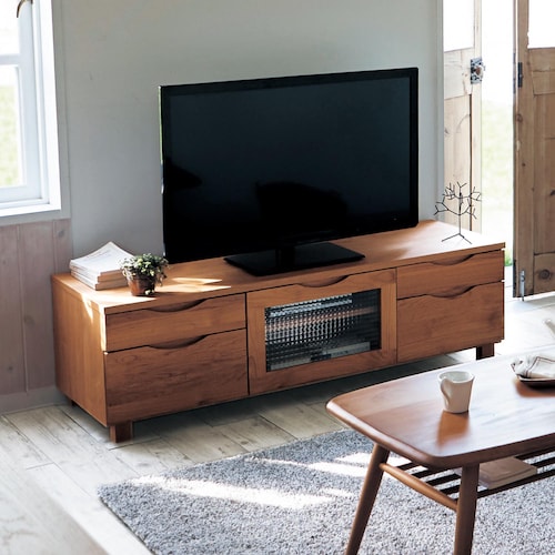 あたたかみのあるアルダー材のテレビ台 ＜幅110.5cm／幅135cm／幅160.5cm＞
