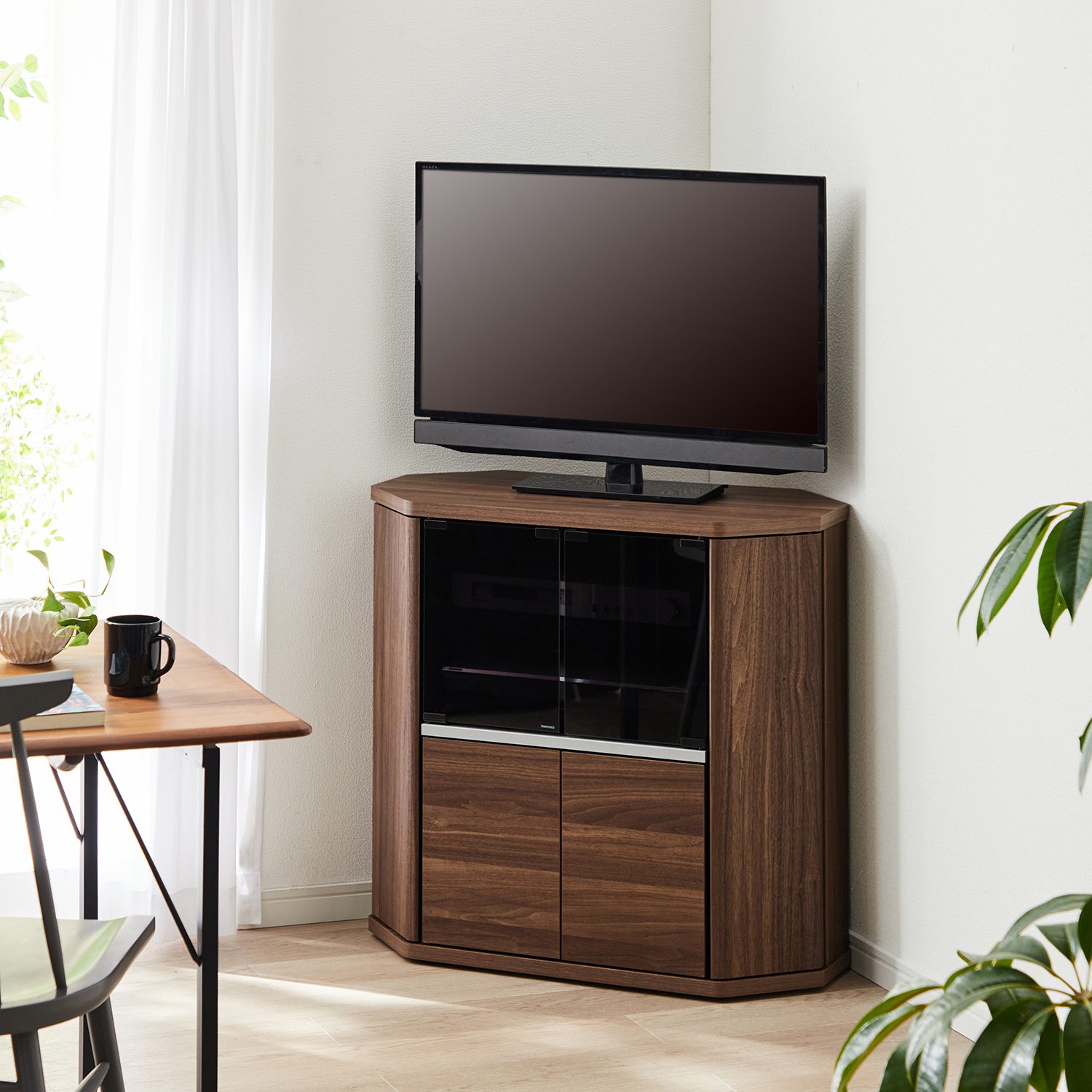 【ベルメゾン】高さが選べるコーナーテレビ台