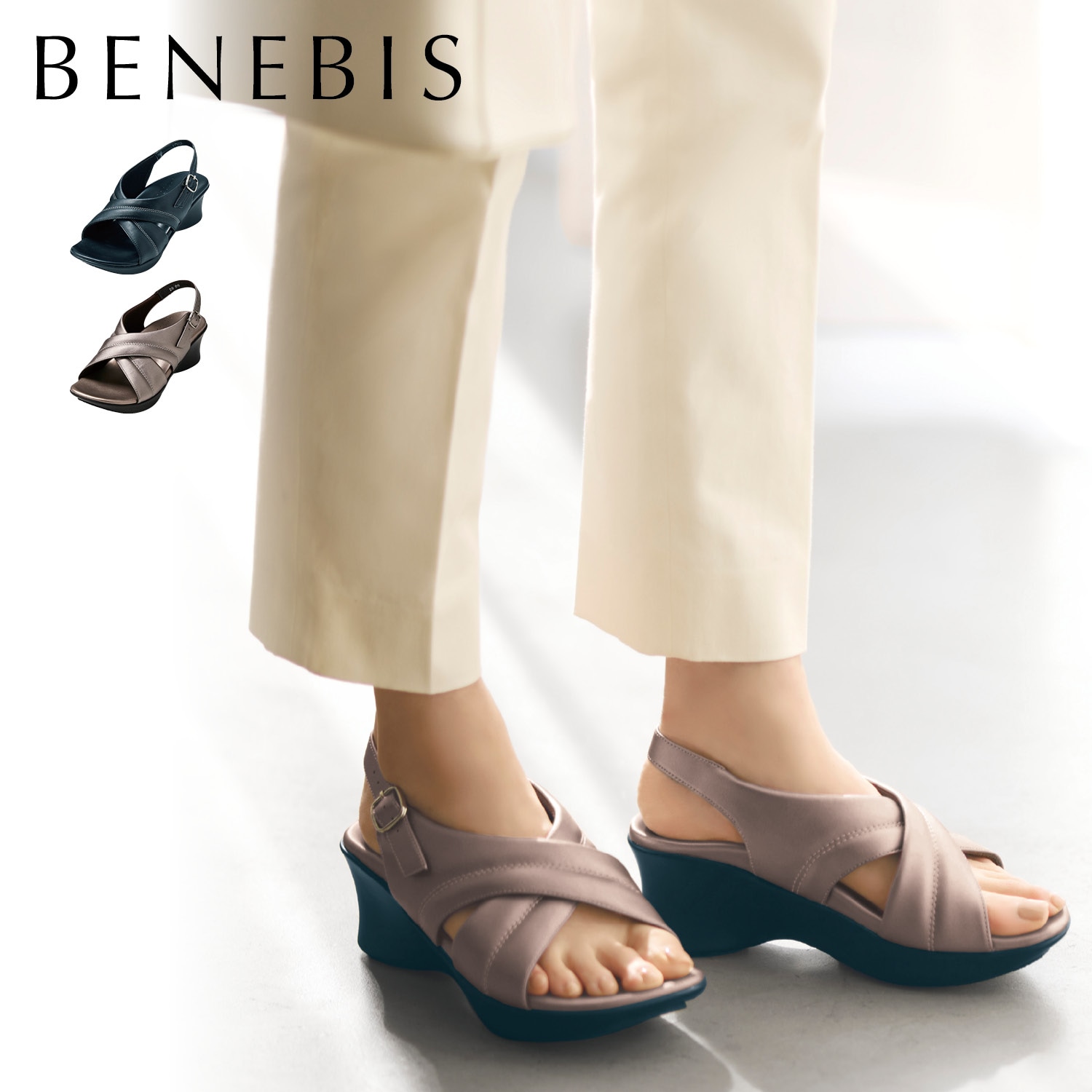 【ベネビス/BENEBIS】【10月25日まで返品送料無料】 美脚オフィスサンダル画像