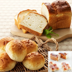 【ブーランジェリールーク】国内産小麦のパンセット 食パン2斤 ロール10個