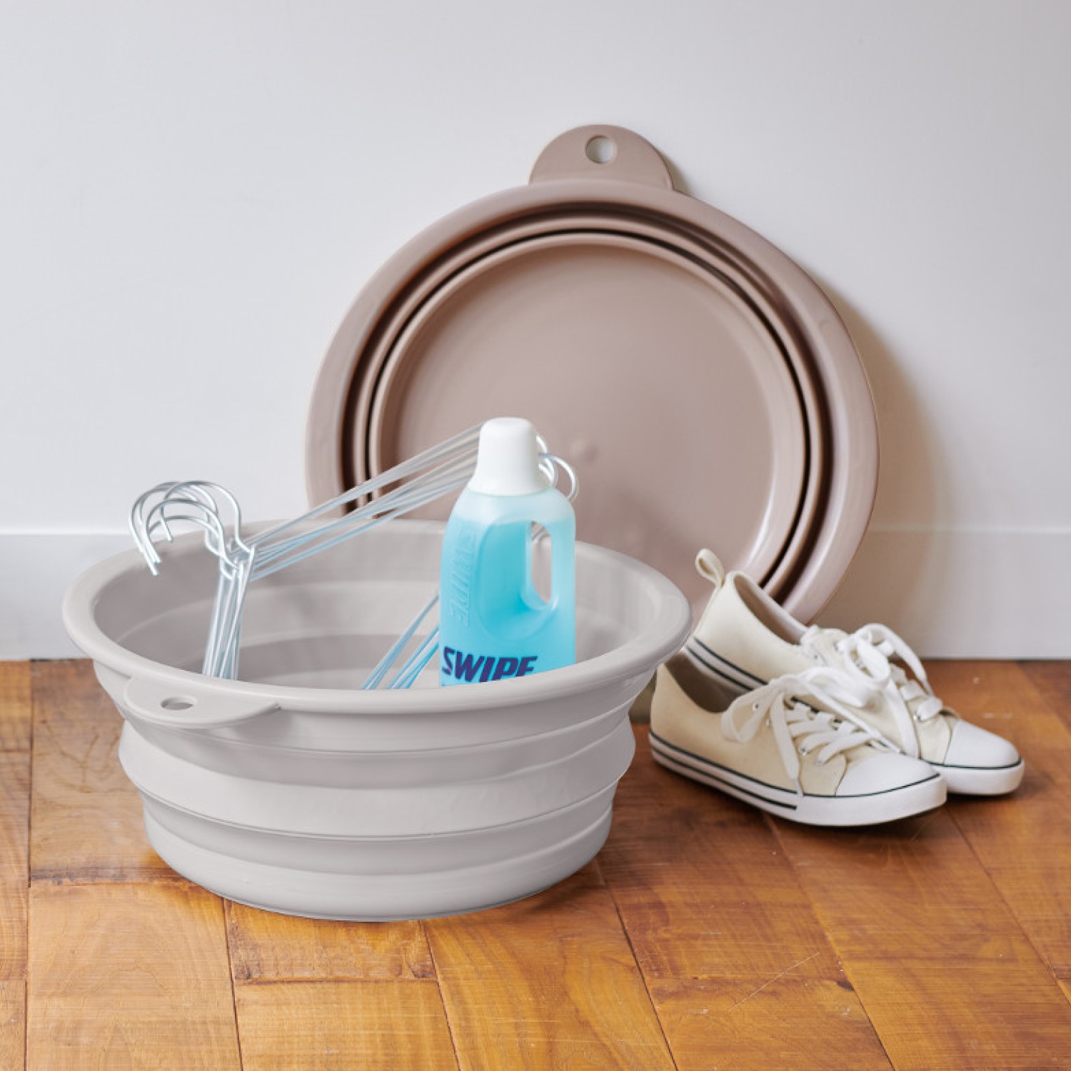 【ベルメゾン】折りたためる洗い桶 【掃除 洗濯 防災 ペット】