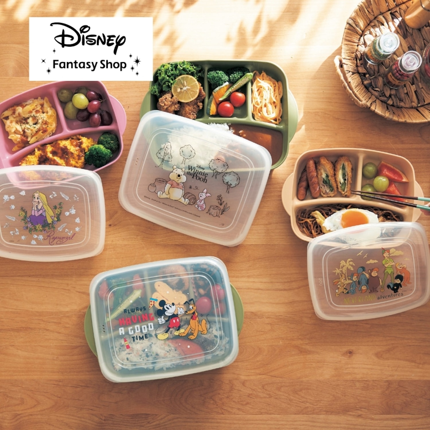洗い物が減らせる！作り置きもできる深型ランチプレート(選べるキャラクター)（ディズニー/Disney）
